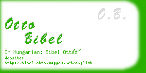 otto bibel business card